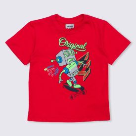 Camiseta 1 a 3 anos Malha Brinde Robô Yoyo Kids