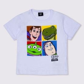 Camiseta 1 a 3 anos Malha Toy Story Xerife Disney Branco