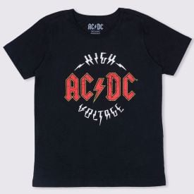 Camiseta 12 a 16 anos ACDC High Voltage BandUP Quantum