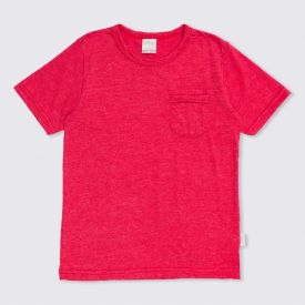 Camiseta 4 a 10 anos Básica Lisa Alakazoo Vermelho Sketch
