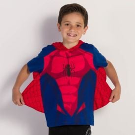 Camiseta 4 a 10 anos Spider Man + Capuz Brandili Milano