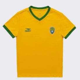 Camiseta Brasil Infantil Unissex 8 A 14 Anos Player Penalty Amarelo