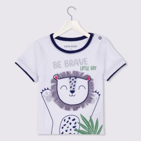 Camiseta de Bebê Be Brave + Franjas Juba Yoyo Baby