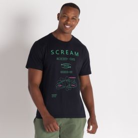 Camiseta de Malha Scream Preto