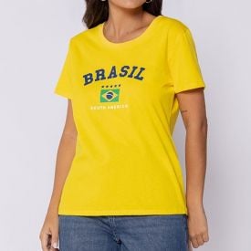 Camiseta Feminina Brasil Logo Boby Blues