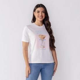 Camiseta Feminina Espresso Martini Boby Blues Off Clear