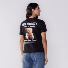 Camiseta Feminina New York Boby Blues Preto