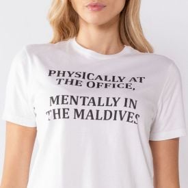 Camiseta Feminina The Office Boby Blues Off White