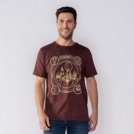 Camiseta Harry Potter Masculina Bandup Marrom