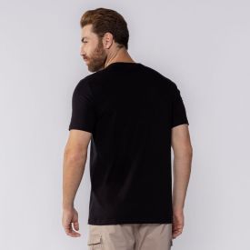 Camiseta Masculina De Algodão Peruano Marc Alain Preto