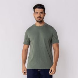 Camiseta Masculina Básica Lisa Thing Oliva