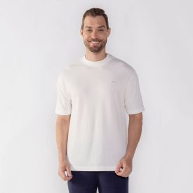 Camiseta Masculina Com Textura Marc Alain Off White