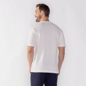 Camiseta Masculina Com Textura Marc Alain Off White