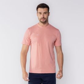 Camiseta Masculina De Algodão Marc Alain Coral Pastel