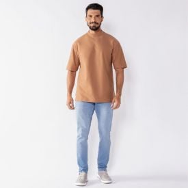 Camiseta Masculina Em Malha Versa Thing Mousse 18-1030