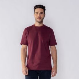 Camiseta Oversized Masculina Malha Hanks Thing Vinho 19-1528