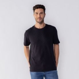 Camiseta Masculina Manga Curta Malha Vegas Thing Preto