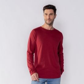 Camiseta Masculina Manga Longa de Algodão Marc Alain