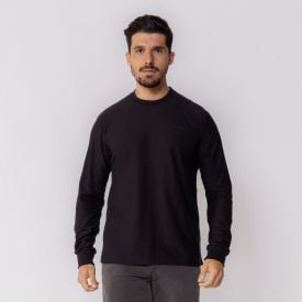 Camiseta Masculina Manga Longa Gangster Preto