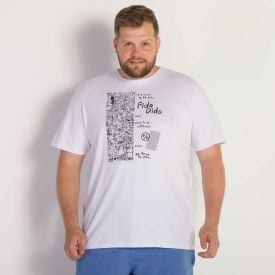Camiseta Masculina Plus Size Fido Dido Plus Branco