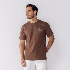 Camiseta Masculina Surf Mark Nicoboco Marrom