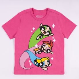 Camiseta Meninas Super Poderosas Juvenil 12 a 16 Anos Rosa