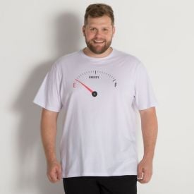 Camiseta Plus Size Pais Energy Marc Alain Branco