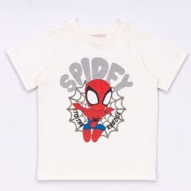 Camiseta Spidey Infantil 1 a 3 Anos Marvel Natural