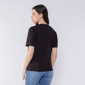 Camiseta T-Shirt Feminina Com Brilho Patricia Foster