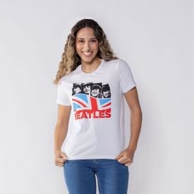 Camiseta The Beatles Feminina Bandup Branco