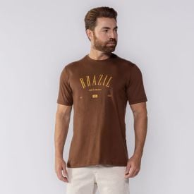Camiseta Masculina Brazil Thing Marrom