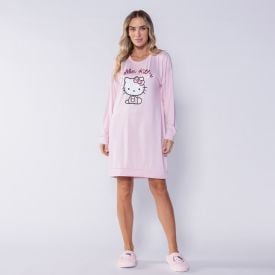 Camisola Manga Longa Em Malha Tricot Sanrio Hello Kitty