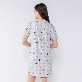 Camisola Mickey Feminina Manga Curta Disney Azul