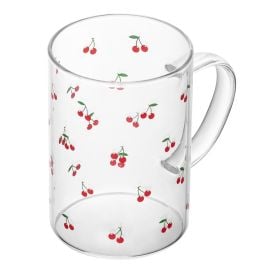 Caneca De Vidro 200Ml Lyor - Cereja