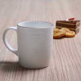Caneca Branca Chiara Havan Casa 290Ml - Filete Dourado