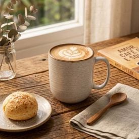 Caneca de Cerâmica Naturalle Havan Casa 295Ml - Bege Brilhoso