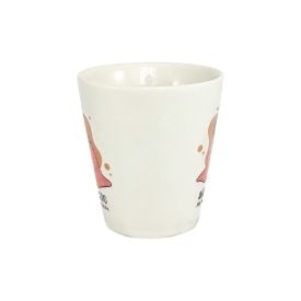 Caneca Cônica Decorada Lv Porcelanas 290Ml - ATRASAR COM CALMA