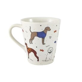 Caneca Cônica Cãezinhos Lv Porcelanas - 290Ml