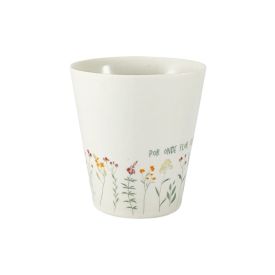 Caneca Cônica por Onde Flor Lv Porcelanas - 290Ml