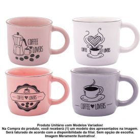 Caneca de Cerâmica Coffee Lovers Wollf 60Ml - Sortida
