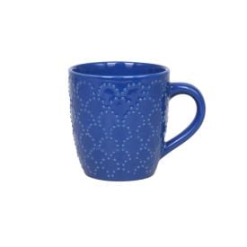 Caneca De Cerâmica Texturizada Havan Casa 210Ml - Azul Marinho 