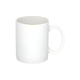 Caneca De Porcelana Royal Filete Dourado Hauskraft - 300 Ml