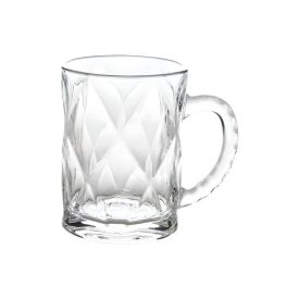 Caneca de Vidro Diamond Lyor 170Ml - Transparente