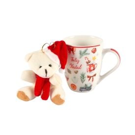 Caneca Decorativa Natal Com Urso Wincy Casa - Sortido