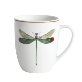 Caneca Libélula Em Porcelana Brown Rim 340Ml - L Hermitage