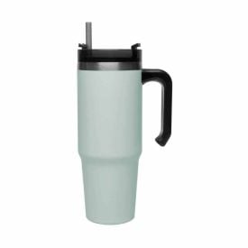 Caneca Térmica Slim Com Canudo Wolff 890Ml - Verde