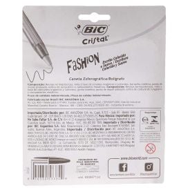 Caneta Esferográfica 1,2Mm Cristal Fashion Com 12 Peças Bic - 970910