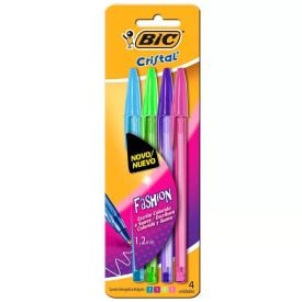 Caneta Esferográfica Fashion Com 4 Unidades Bic - 902473