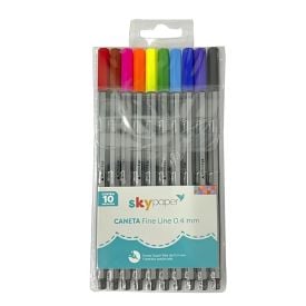 Caneta Fine Line 0.4 Skypaper - 10 Unidades
