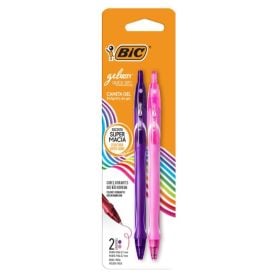 Caneta Gel Gelocity Quick Dry 2 Unidades Rosa E Roxo Bic - 522244